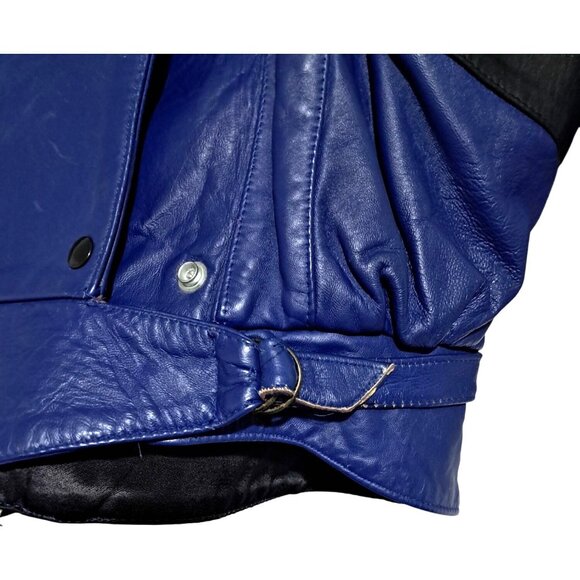 1995 Signed Geo Airbrushed Pegasus Fairy Leather Bomber Jacket Sz 10 Vintage - Picture 8 of 12